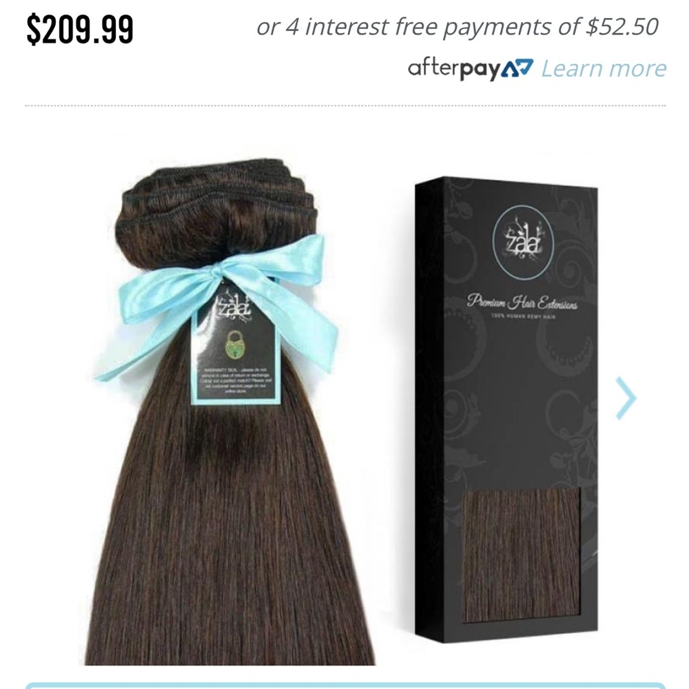 Zala hair extensions. Dark chocolate brown